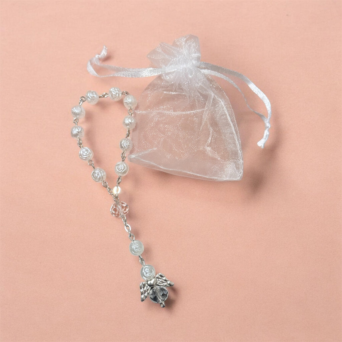 Handcrafted Angel One-Decade Mini Rosary Favor