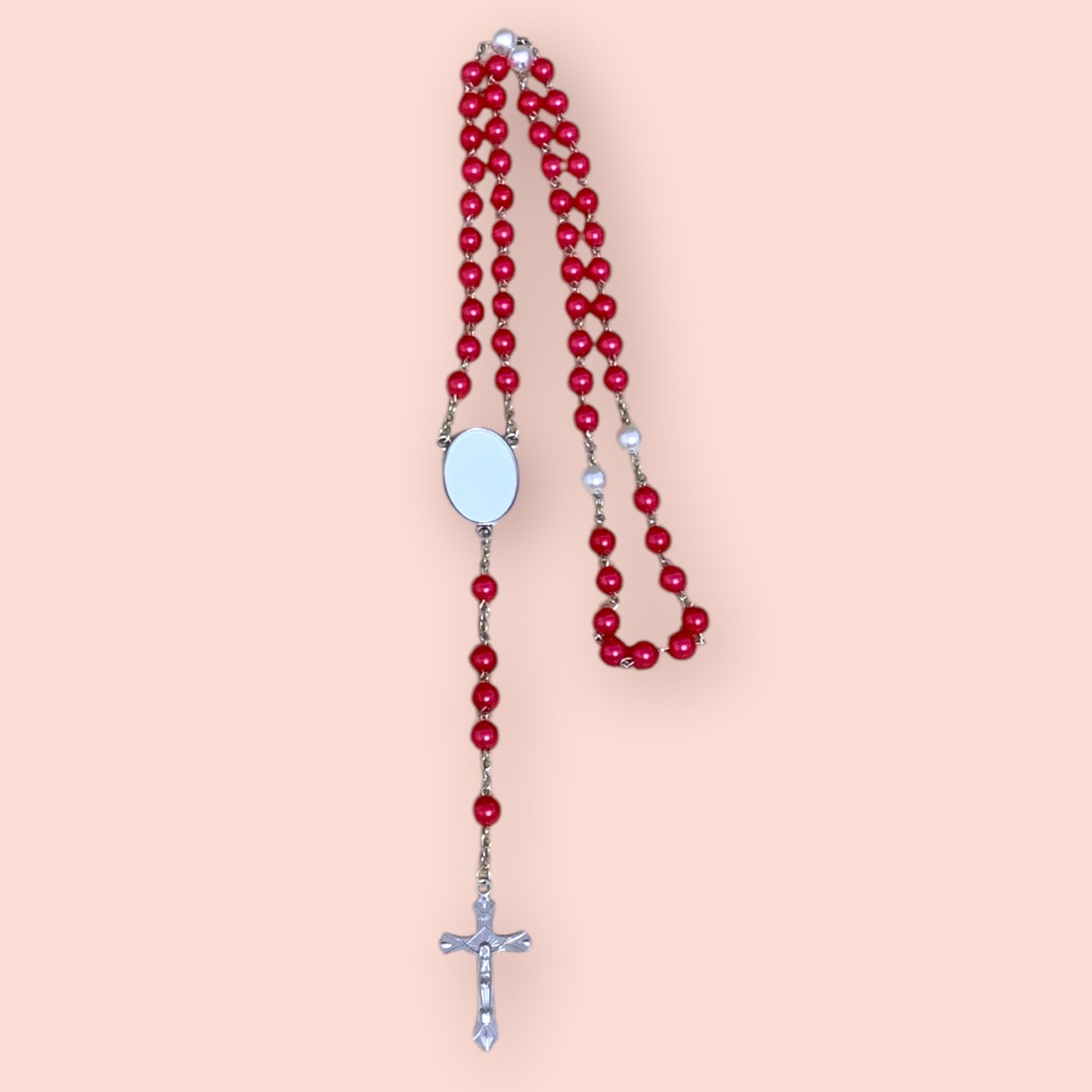 Blank Red/Silver Sublimation Rosary