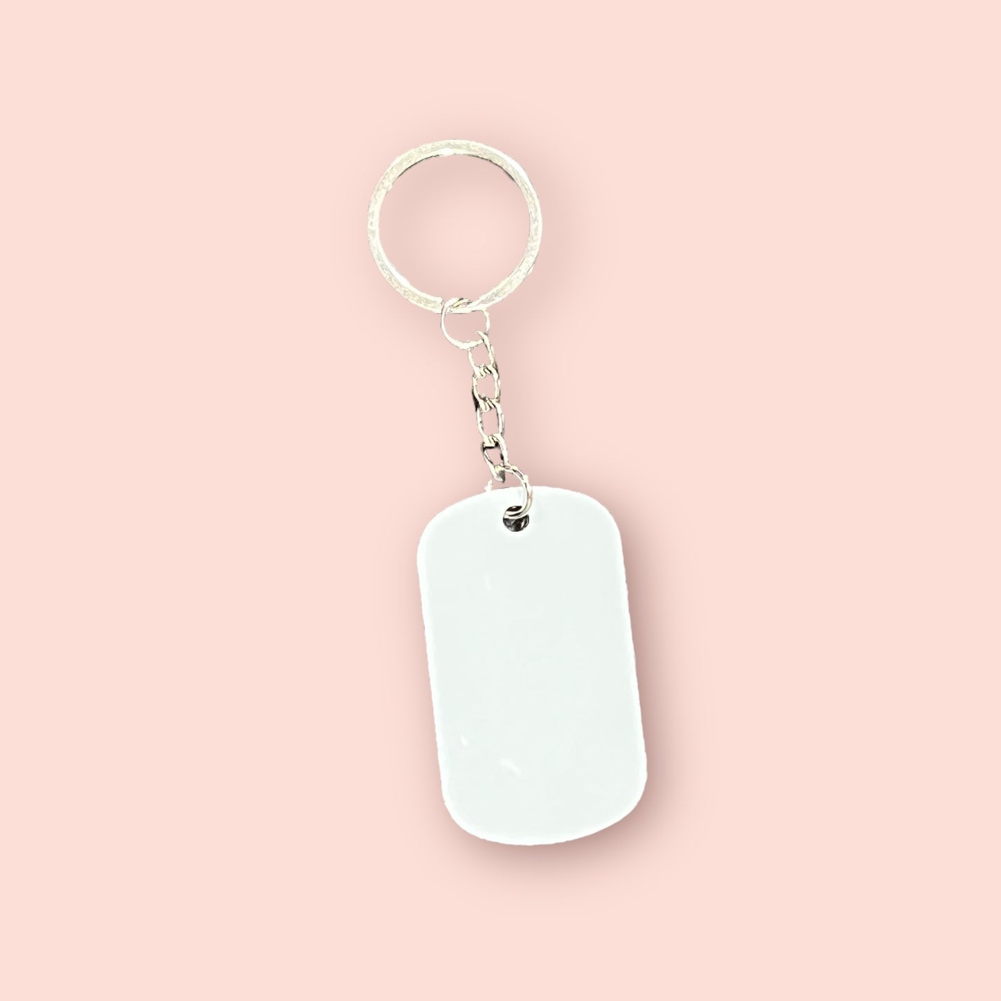 Blank Dog Tag Keychain