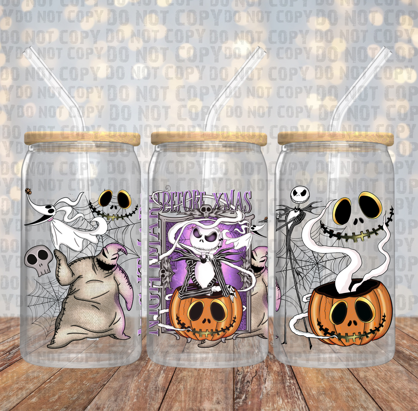 Nightmare B4 Xmas UV DTF cup wrap