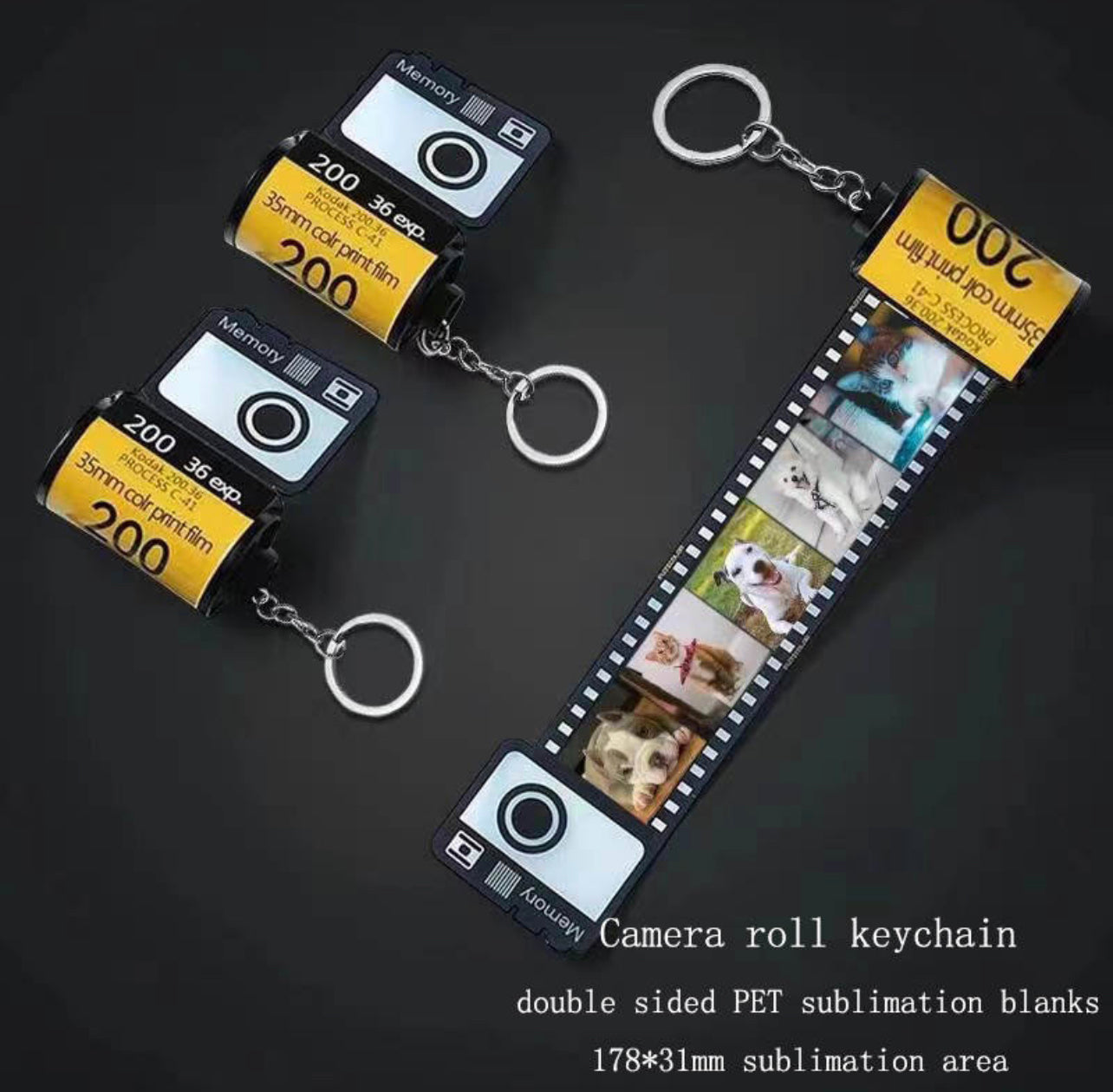Camera Film Roll Keychain