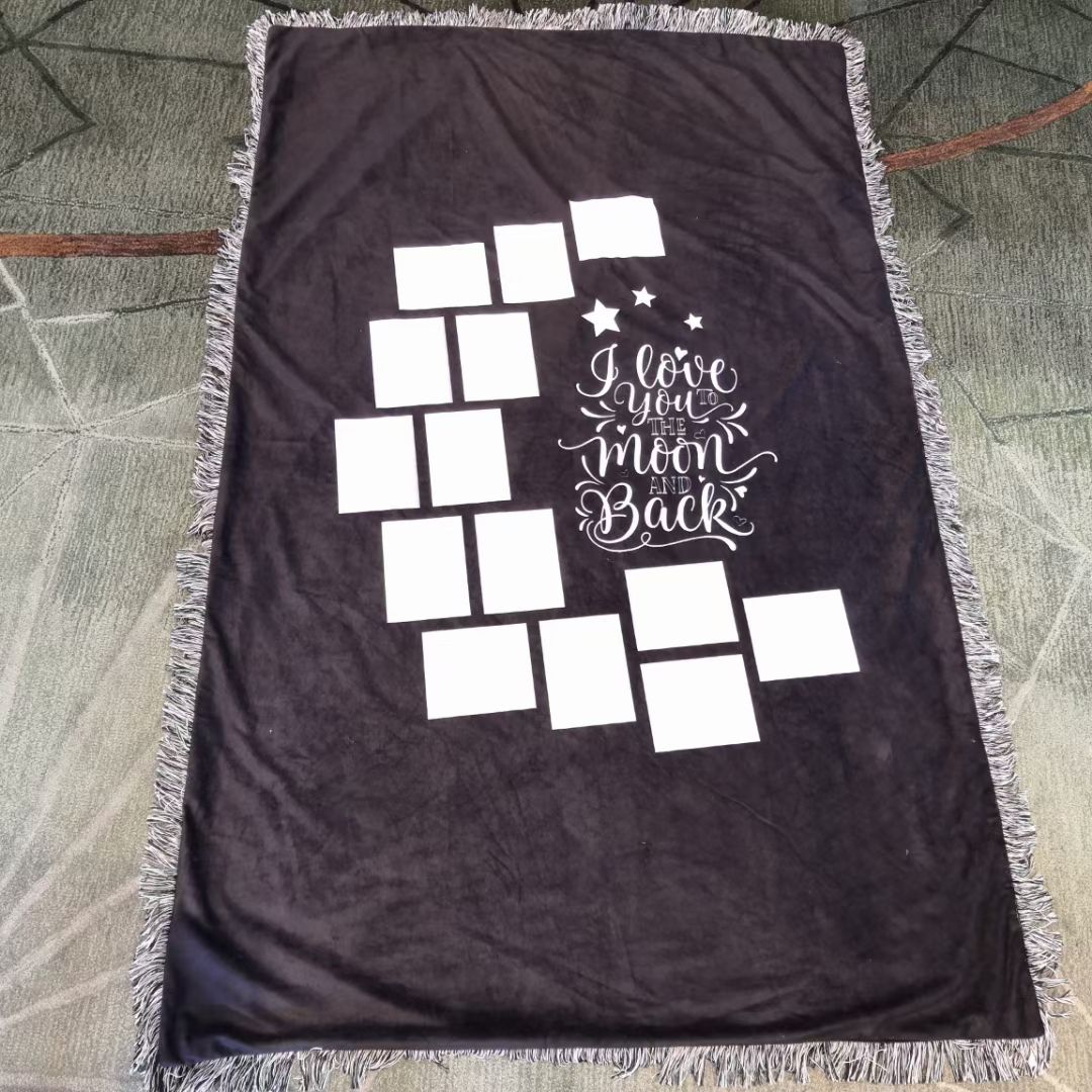 I Love You Panel Plush Throw Blanket