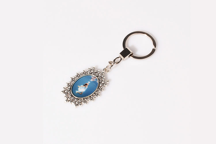 Blank All Around Flower Keychain