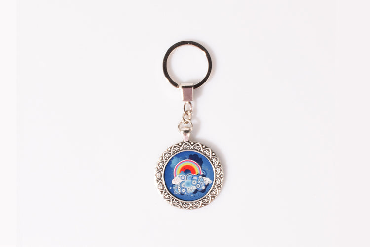 Blank Round Metal Keychain
