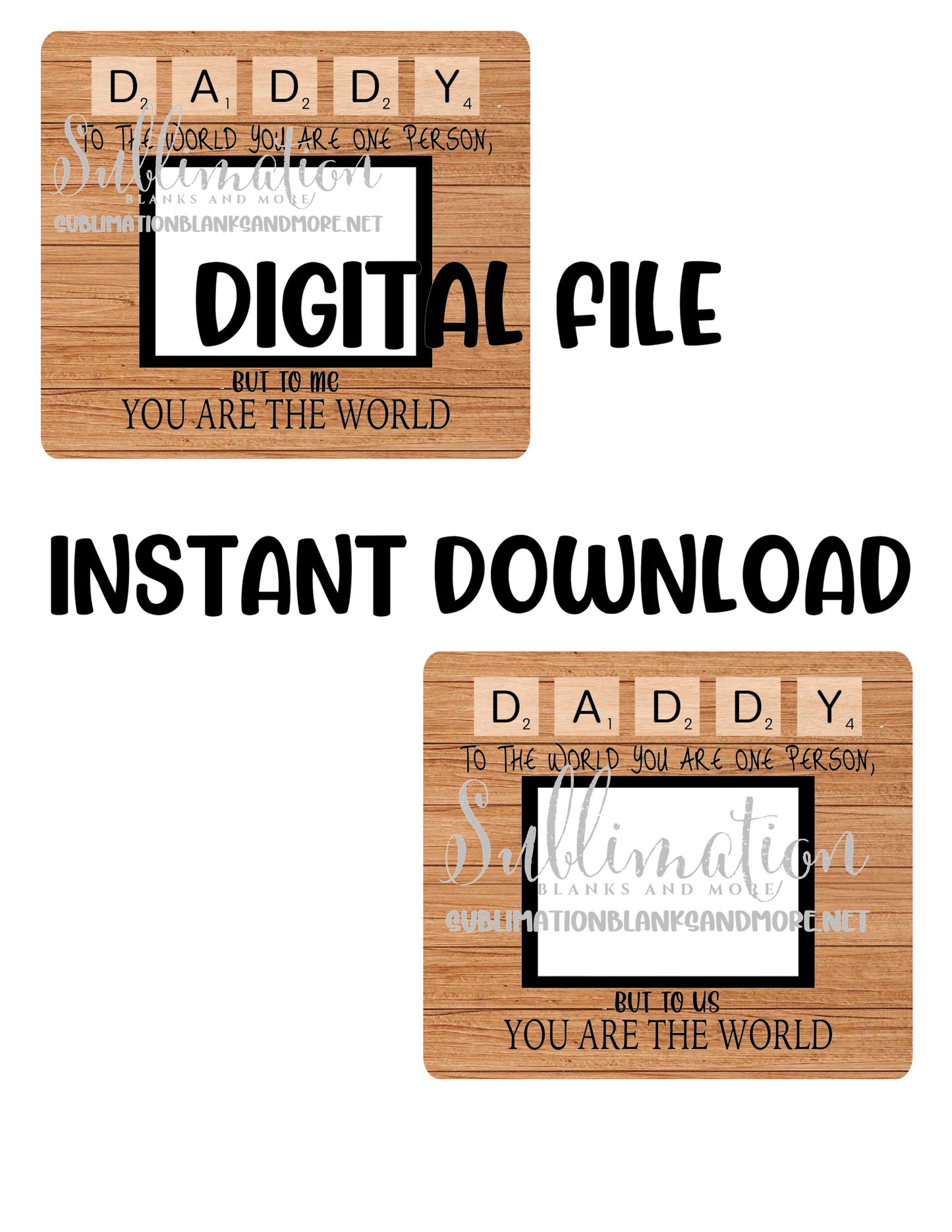 Mens wallet DIGITAL FILE- 2 PHRASES