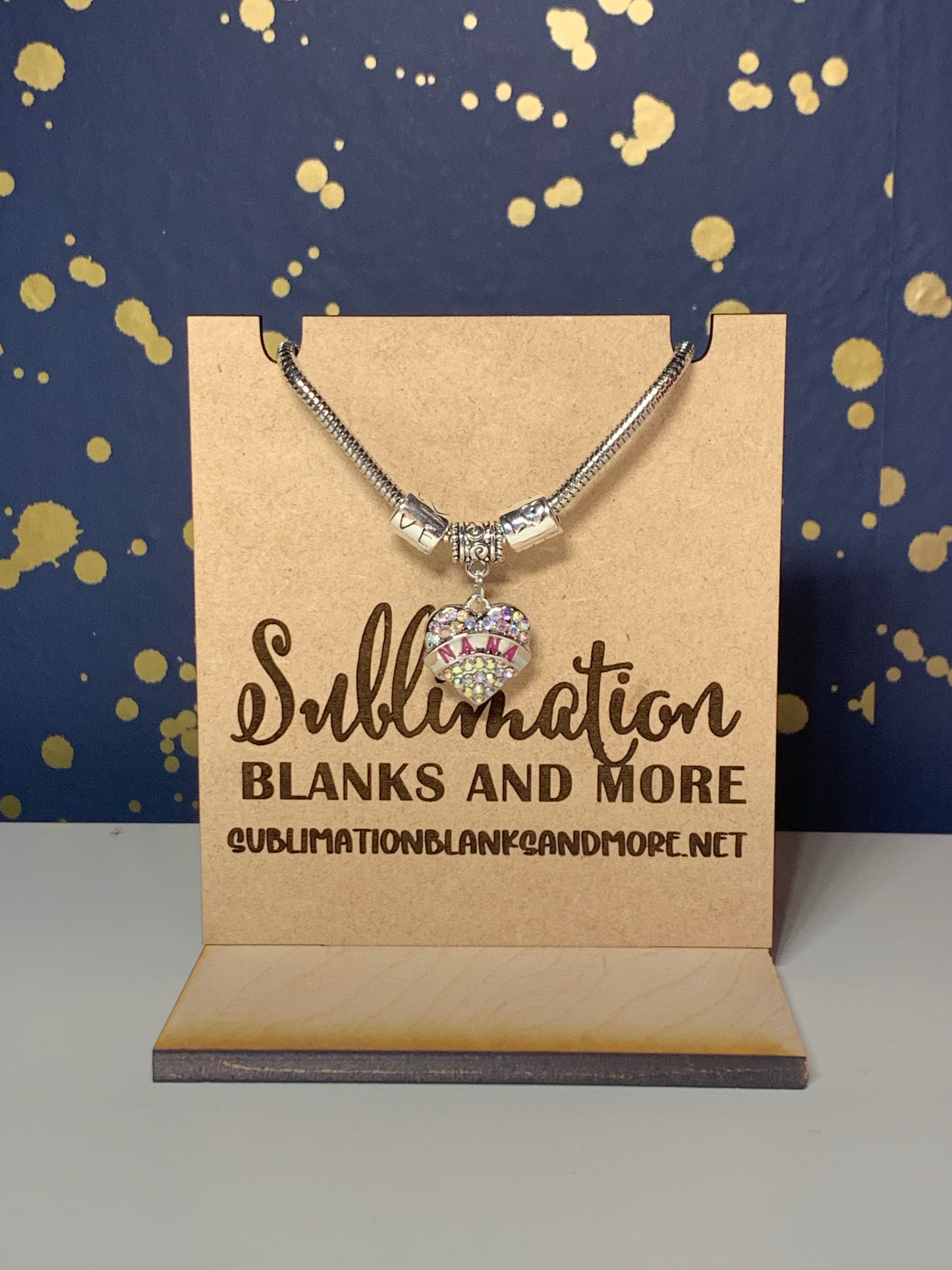 Nana Rhinestone Charm Bracelet