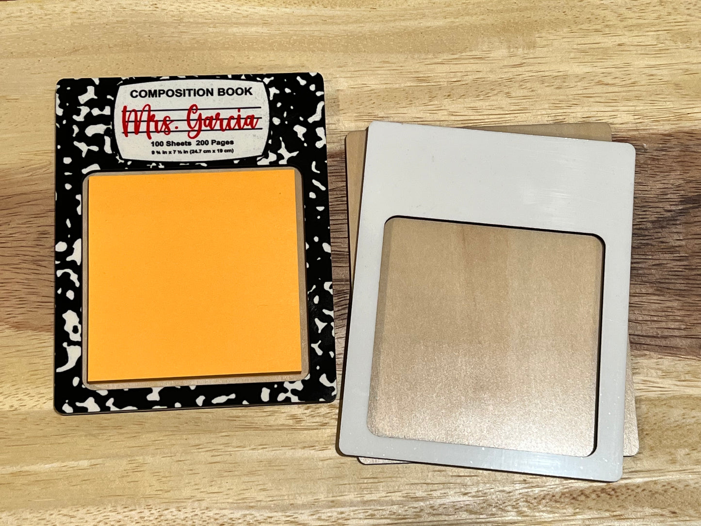 Blank Sticky Note Holder