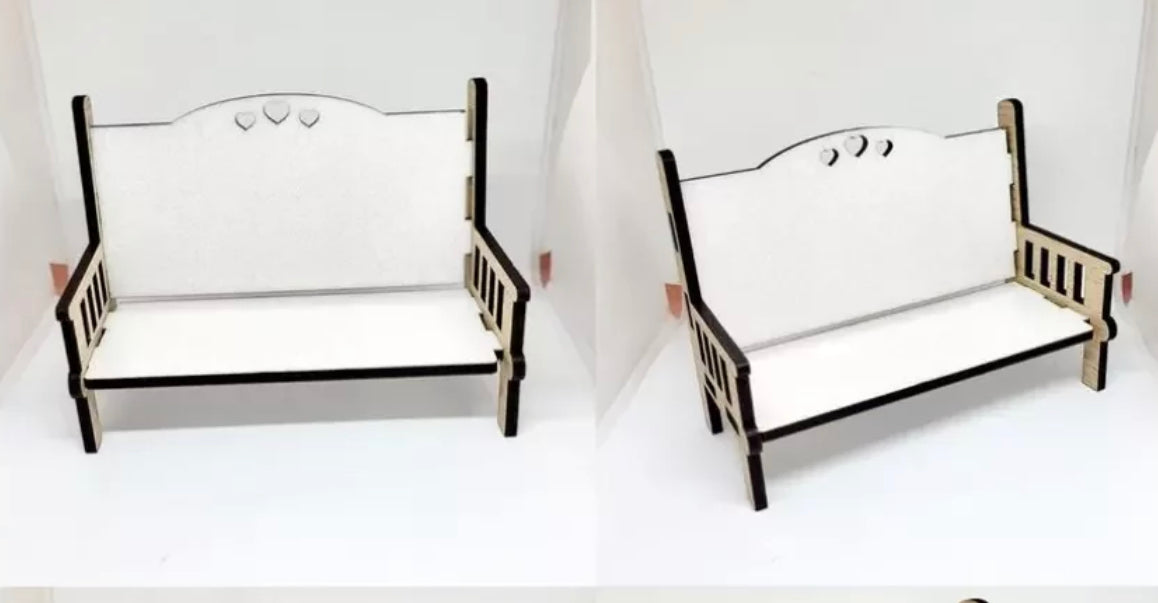 Sublimation Bench 7” Wide with Hearts