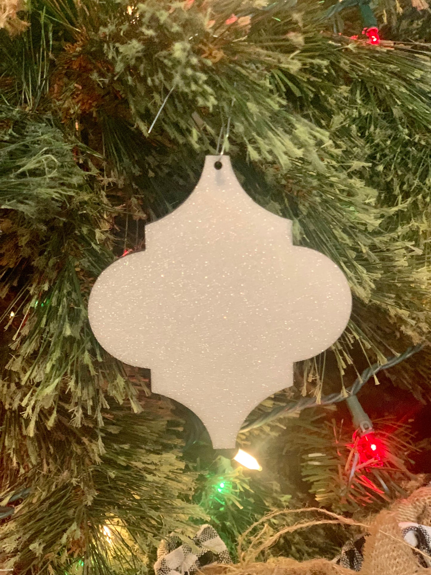 Glitter MDF Tile Ornament