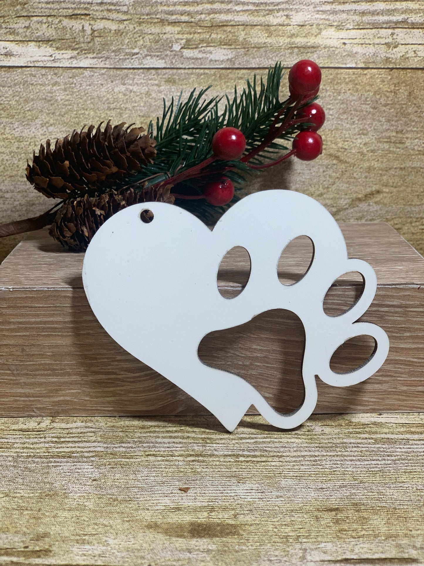 Heart Paw Ornament
