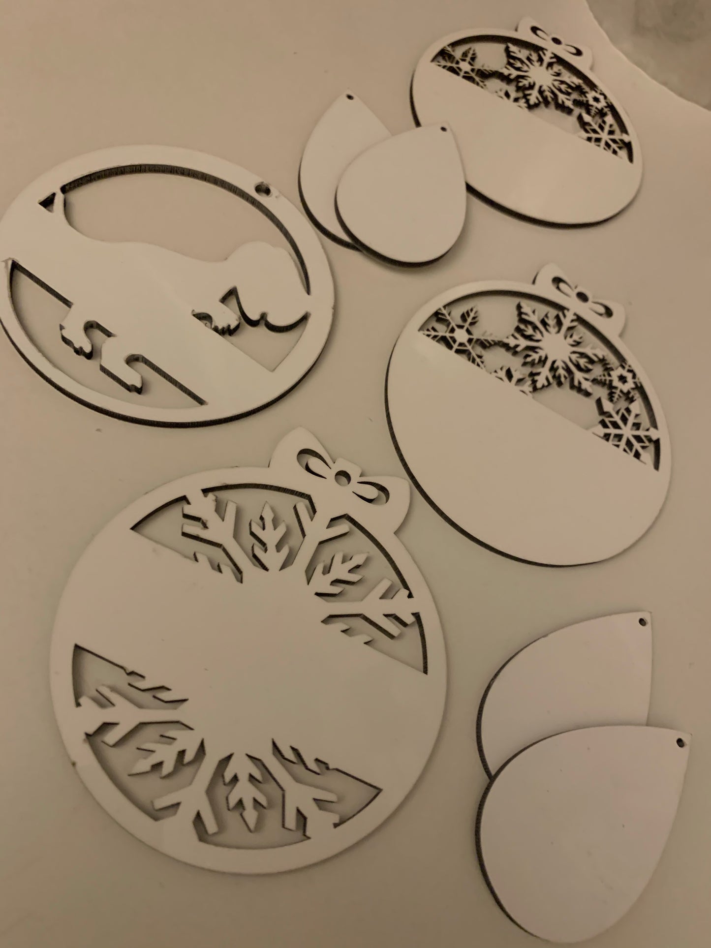 Half Snowflake Ornament