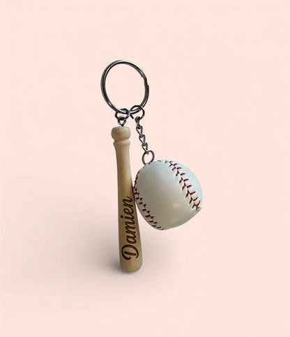 Baseball Blank Engravable Keychin Bat