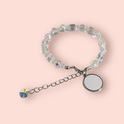 Crystal Bracelet with Round Pendant