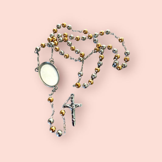 Blank Gold & Silver Sublimation Rosary