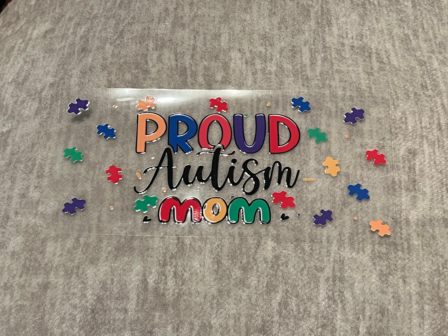Autism Mom UV DTF cup wrap