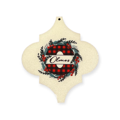 Glitter MDF Tile Ornament