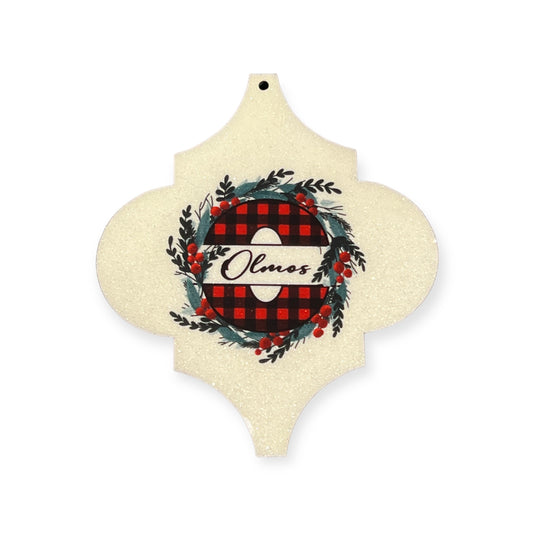 Glitter MDF Tile Ornament