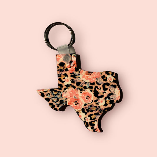 Texas State Blank Keychain