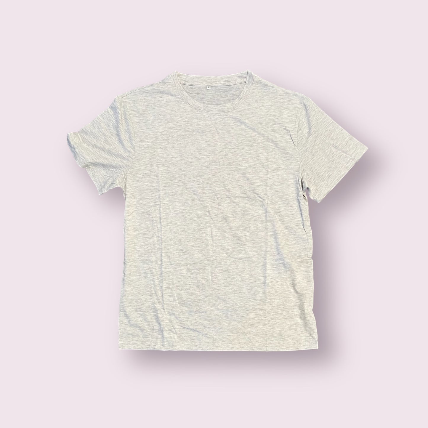 Light Gray Solid Blank Tshirt