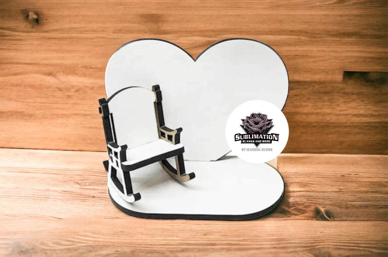 Heart Stand w/ Rocking Chair – Sublimation Blanks & More