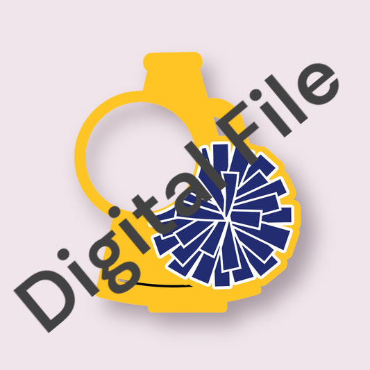 Yellow Megaphone/ Royal Blue Pom Pom Digital File
