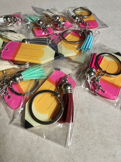 Acrylic Pencil Keychain