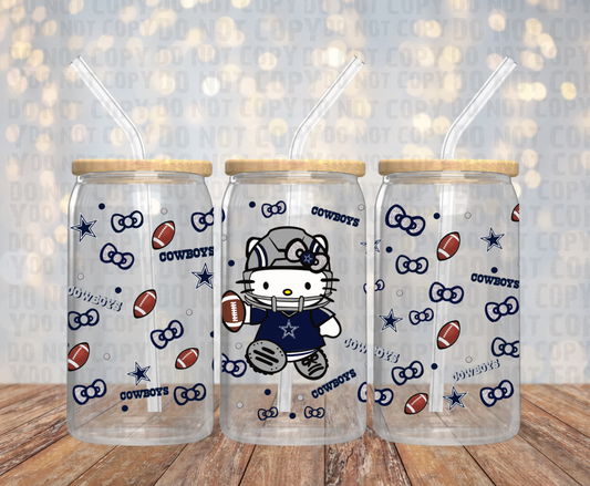 Kitty Cowboys UV DTF cup wrap