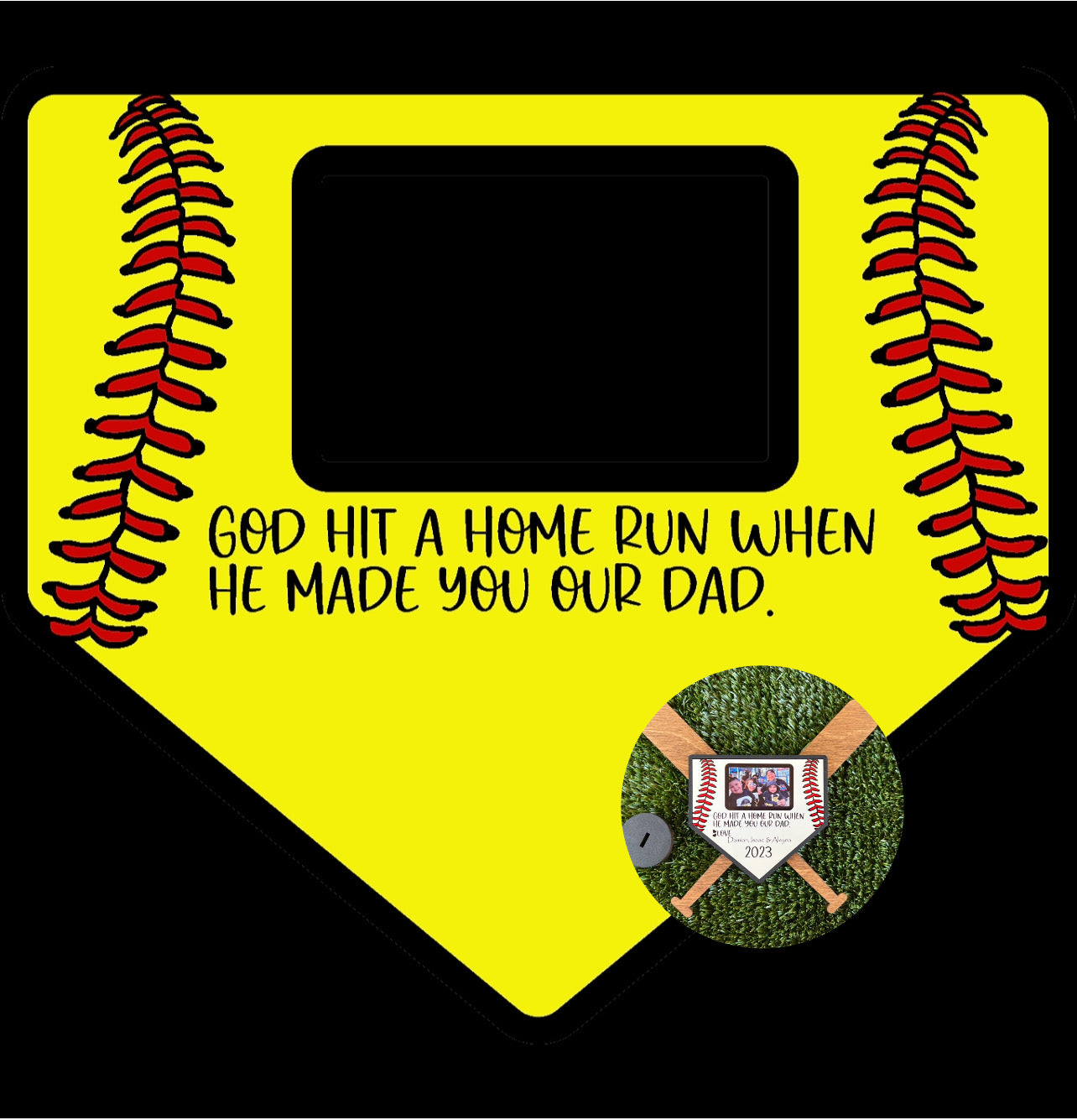 Softball GOD made a home run digital file