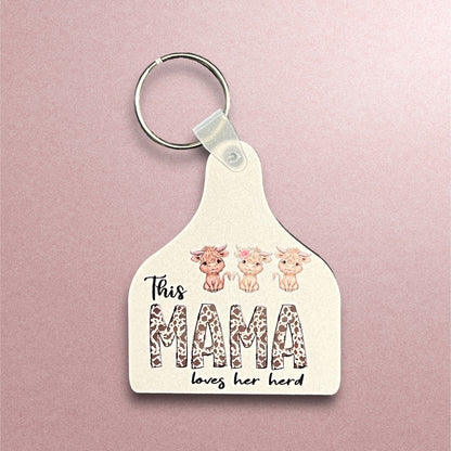 Cow Tag Keychain