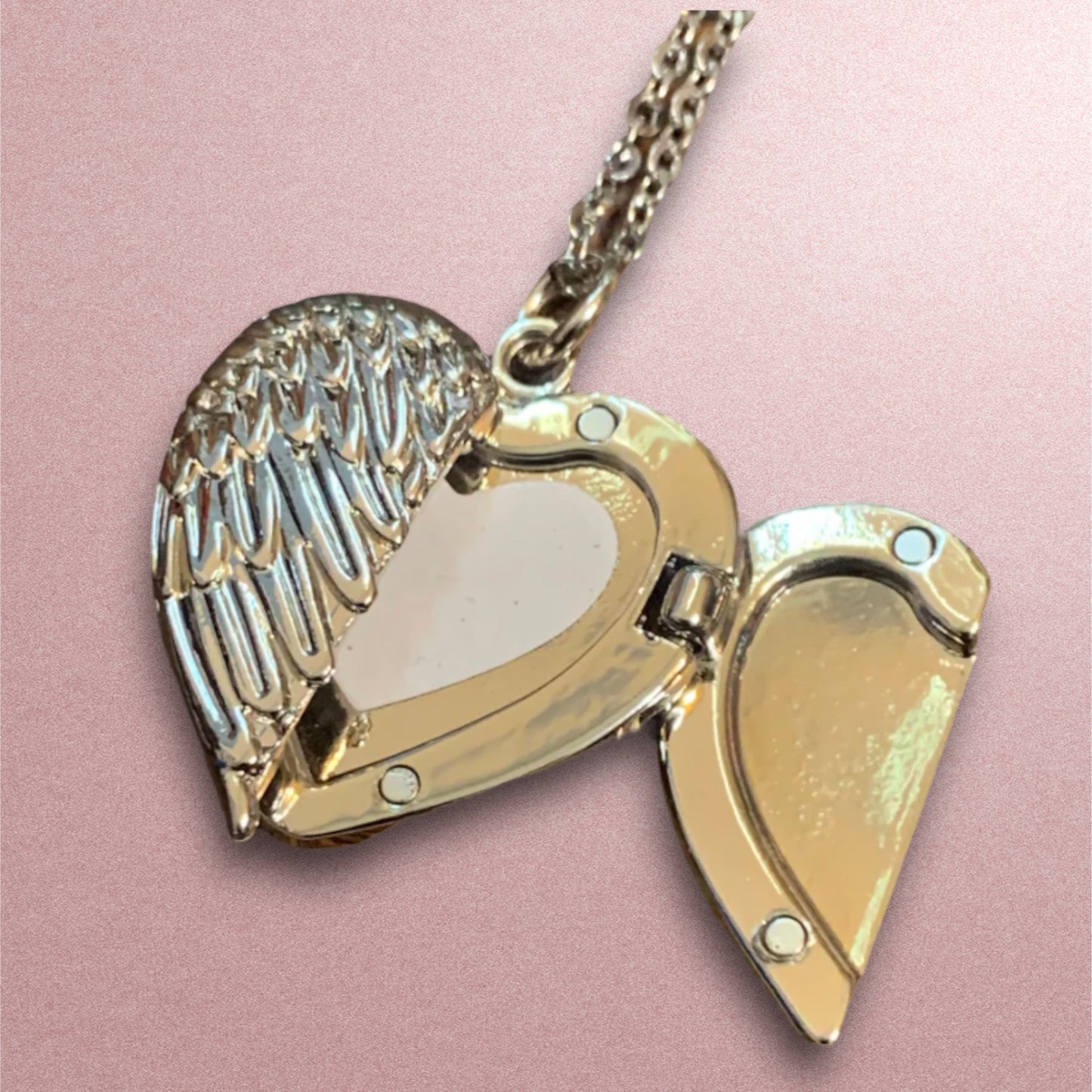 Angel WIng Heart Locket