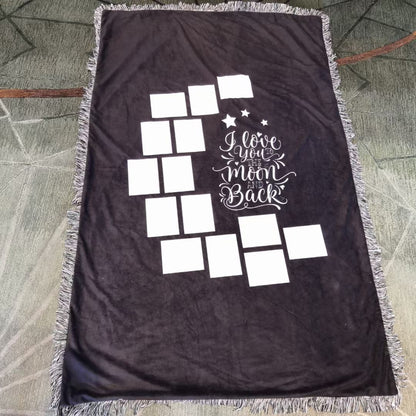 I Love You Panel Plush Throw Blanket