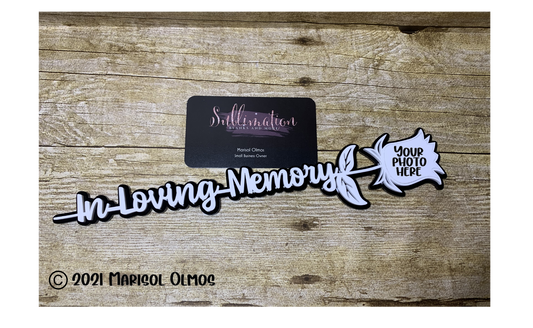 Acrylic In Loving Memory Sublimation Rose