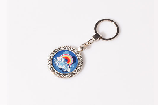 Blank Round Metal Keychain