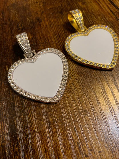 Heart Shaped Bling Necklace