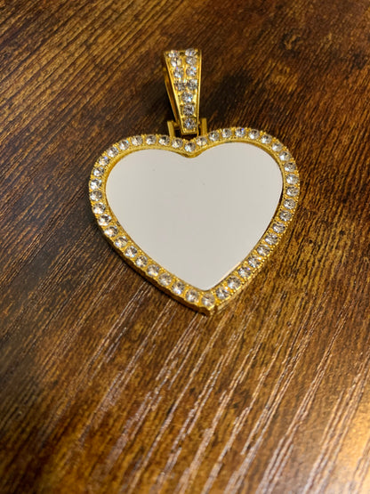 Heart Shaped Bling Necklace