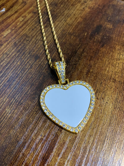 Heart Shaped Bling Necklace