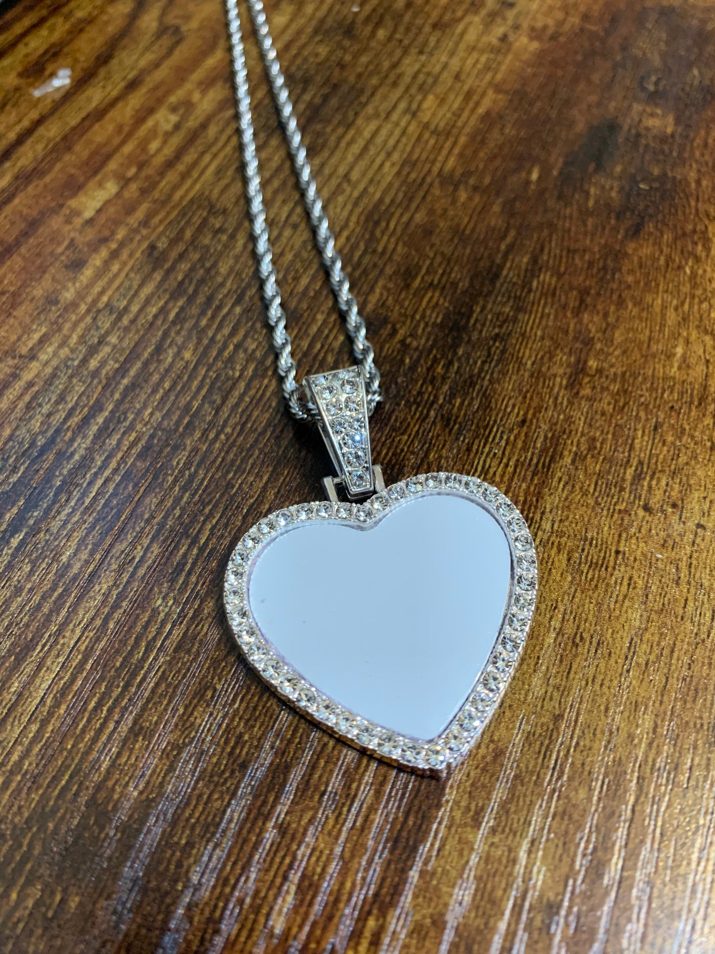 Heart Shaped Bling Necklace