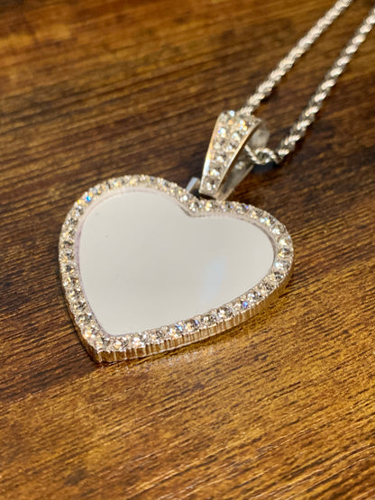 Heart Shaped Bling Necklace