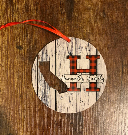 Blank CA Round Ornament