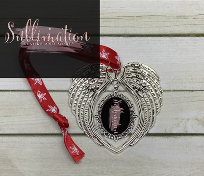 Silver Angel Wing Ornament