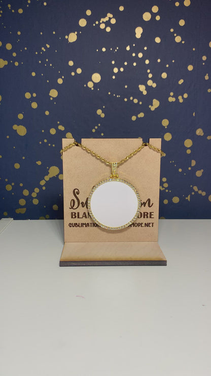 Large Round Diamond Necklace