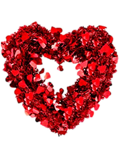 Red Tinsel Heart
