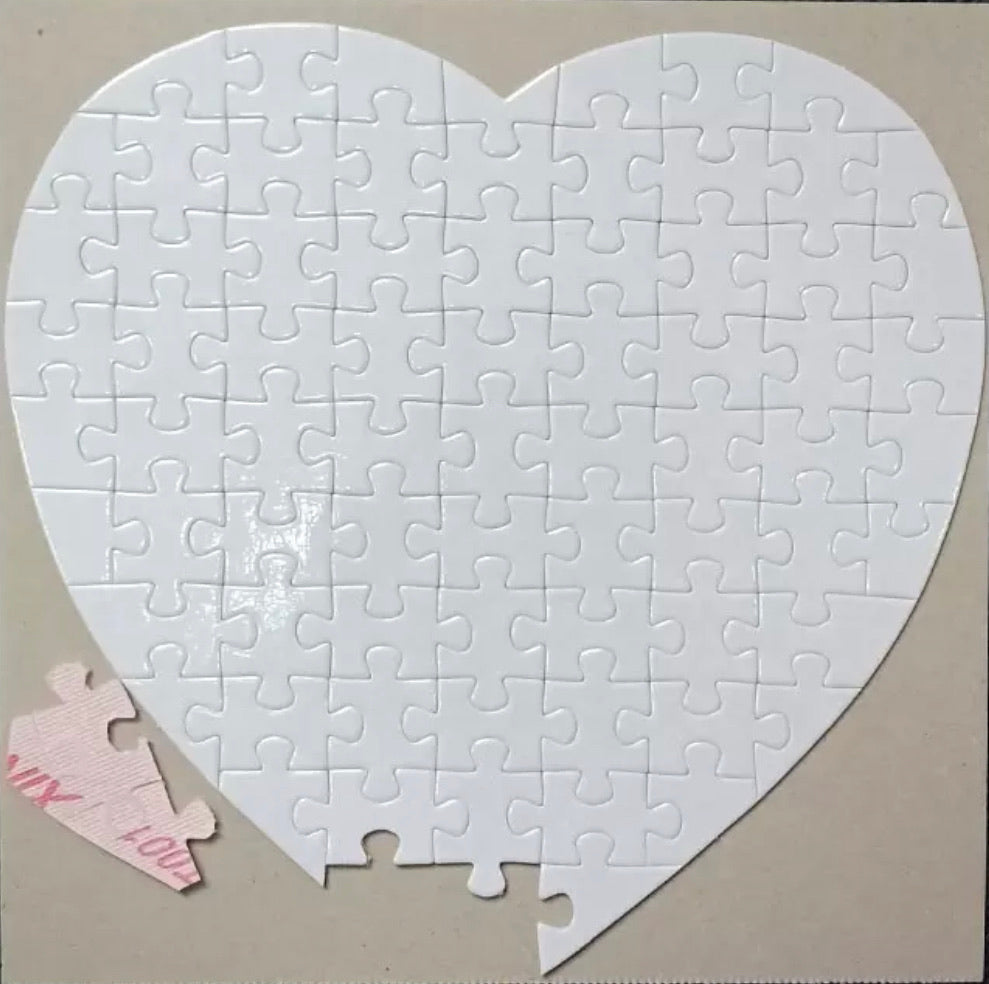 75 pcs Heart Puzzles- Crafted