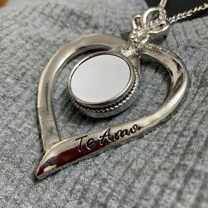 Blank Te Amo Heart Necklace