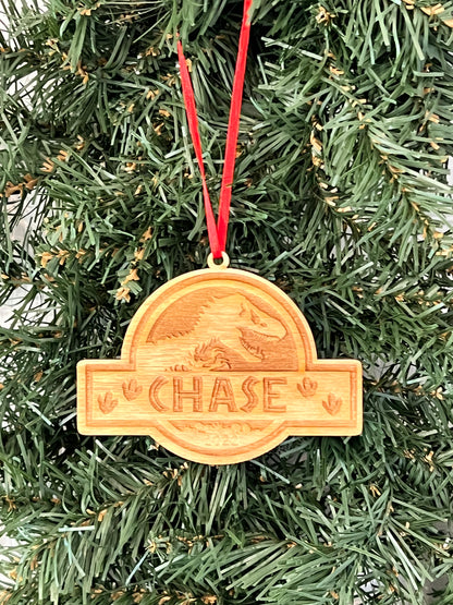 Dinosaur Engraved Ornament