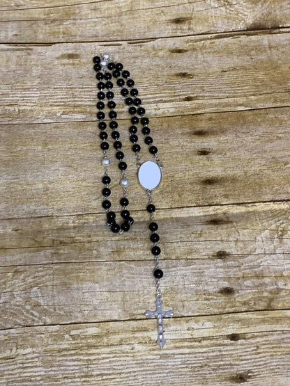 Blank Black Sublimation Rosary (Ready to Ship)