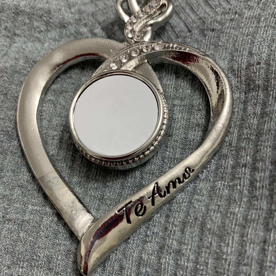 Blank Te Amo Heart Necklace
