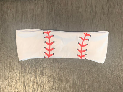 White Baseball Headband
