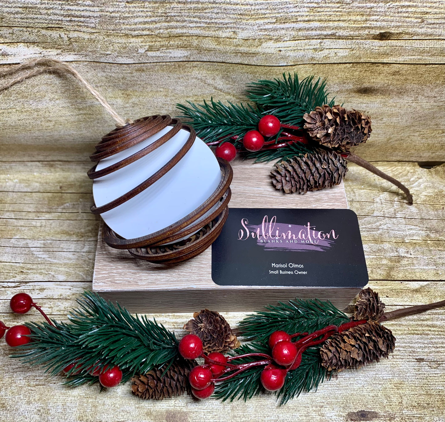 Blank Sublimation Spiral Ornament