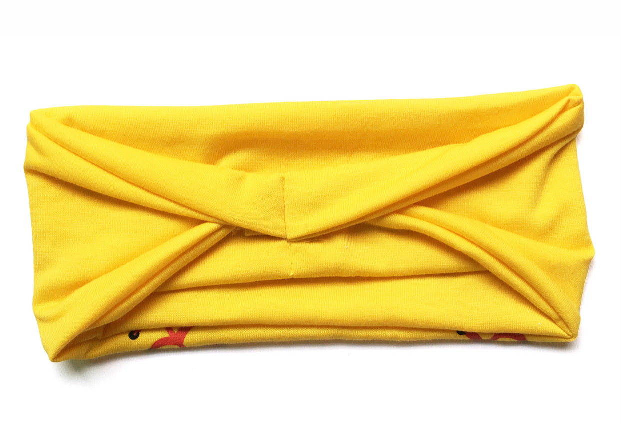 Yellow softball headband